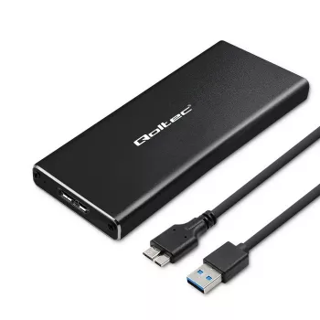 M.2 SATA SSD korpusas QOLTEC 51854 USB 3.0 be įrankių