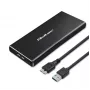 M.2 SATA SSD korpusas QOLTEC 51854 USB 3.0 be įrankių