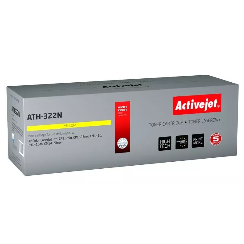 Tonerio kasetė ActiveJet ATH-322N, skirta HP 128A CE322A pakeitimui, geltona, 1300 puslapių, 1 vnt.
