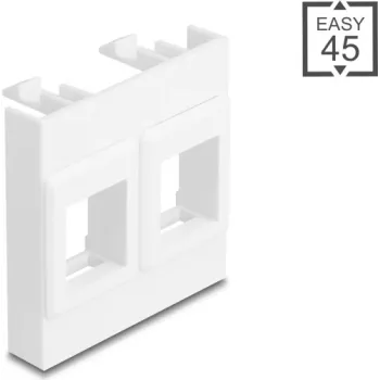 Sieninės plokštės modulio rėmelis DELOCK Easy 45, 2x keystone laikikliai, 45×45 mm