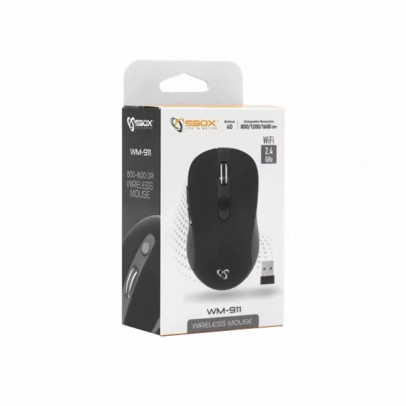 Sbox WM-911B belaidė pelė juoda