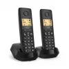 Belaidis telefonas Gigaset PURE 100 Duo su skambintojo ID, ECO DECT GAP, juodas