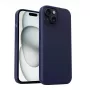 Apsauginis telefono dėklas Aukey PC-GJ10B, skirtas iPhone 15 Plus, audros mėlynumo, plonas kraštų ir nugarėlės apsauga