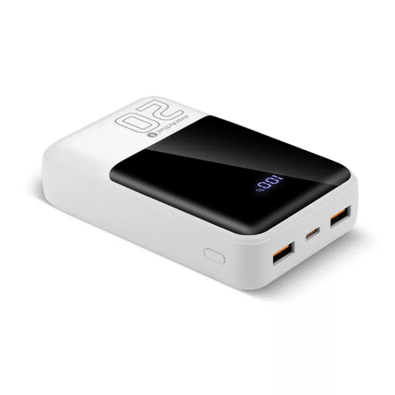 Išorinė baterija everActive EB-20Q 20000 mAh, 2x USB išvestis, 22,5W QC4.0 greitas įkrovimas