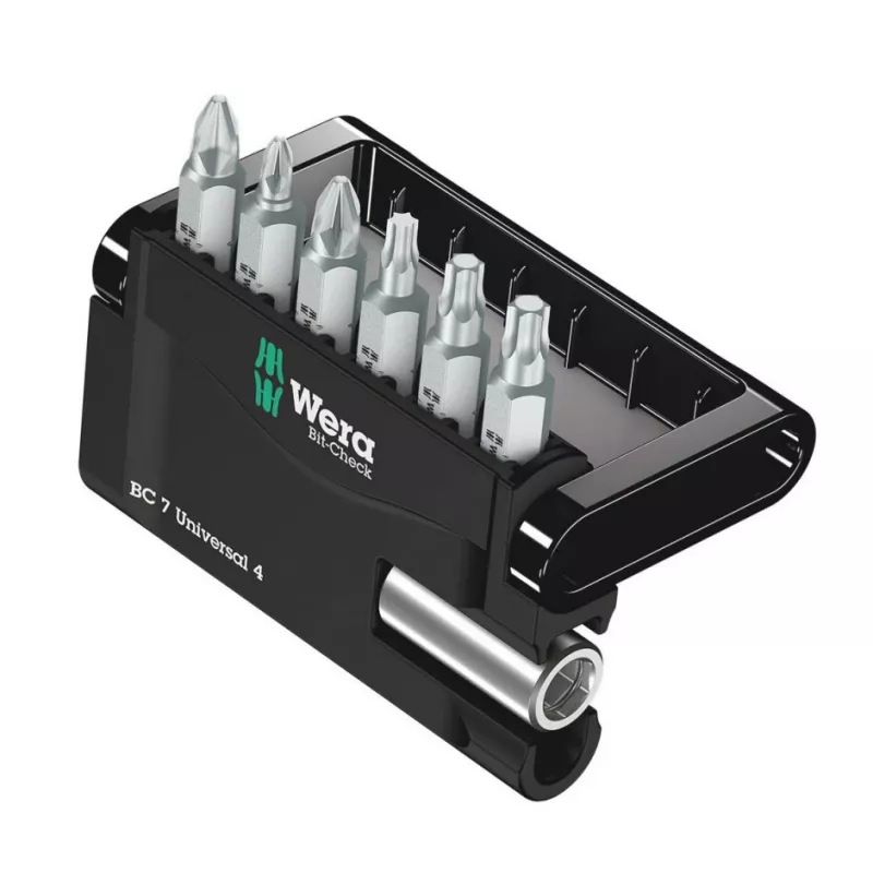 Wera antgaliai 7 vnt. Bit-Check 7 Universal 4 05135810001 Phillips, Pozidriv, vidinis Torx (05135810001)
