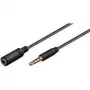 Wentronic Goobay 3,5 mm lizdo ilginamasis laidas, juodas, 0,5 m - kištukas 3,5 mm (4 kontaktų, stereo) > lizdas 3,5 mm (4 kontaktų, stereo) (62476)