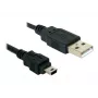 USB laidas DeLOCK 82252 USB 2.0 1,5 m USB A Mini-USB B juodas