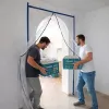 Dulkių barjeras durų remontui XXL, dulkių užuolaida 230x135 tiesi