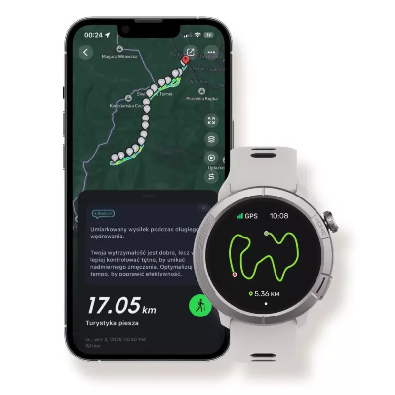 Stelio išmanusis laikrodis Activ Pro GPS modelis STSWA102TN, 46 mm titano korpusas