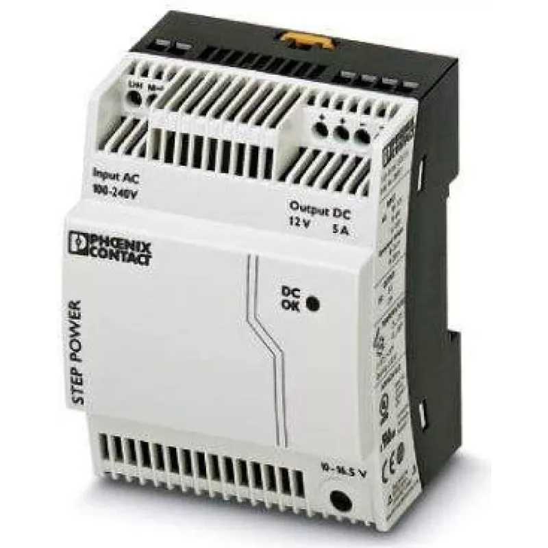 Phoenix Contact STEP-PS/ 1AC/12DC/5 - 100 - 240 V - PC - Germany - Juoda - White - -25 - 70 °C - -40 - 85 °C (2868583)