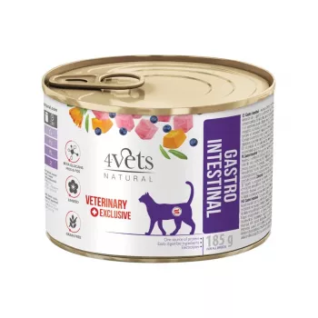 4VETS Natural Gastro Intestinal Cat - šlapias kačių maistas - 185 g