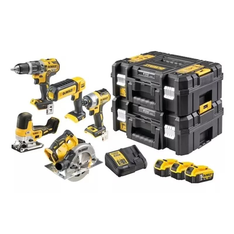 Elektrinių įrankių rinkinys DeWALT DCK500P3T-QW, 18V, 3 baterijos