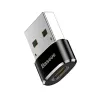 Baseus USB kištukas į Type-C lizdą adapterio keitiklis juodas