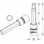 Lizdų komplektas KS Tools 911.1330 1/2 colio metrinis 2,2 cm skersmens