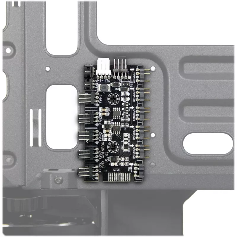 Korpusas INTER-TECH X-608 INFINITY MICRO, microATX, RGB, priekinis ir šoninis grūdintas stiklas, be PSU