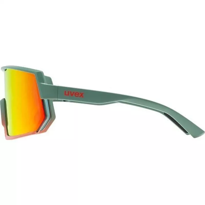 Daugiafunkciniai akiniai UVEX sportstyle 235 — Unisex, pusiau berėmiai, žalia/raudona