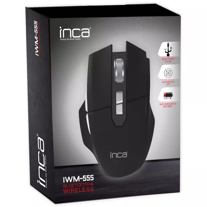 Cian Technology GmbH INCA pelė IWM-555 Bluetooth ir belaidė baterija USB-C SW mažmeninė prekyba - pelė - Bluetooth