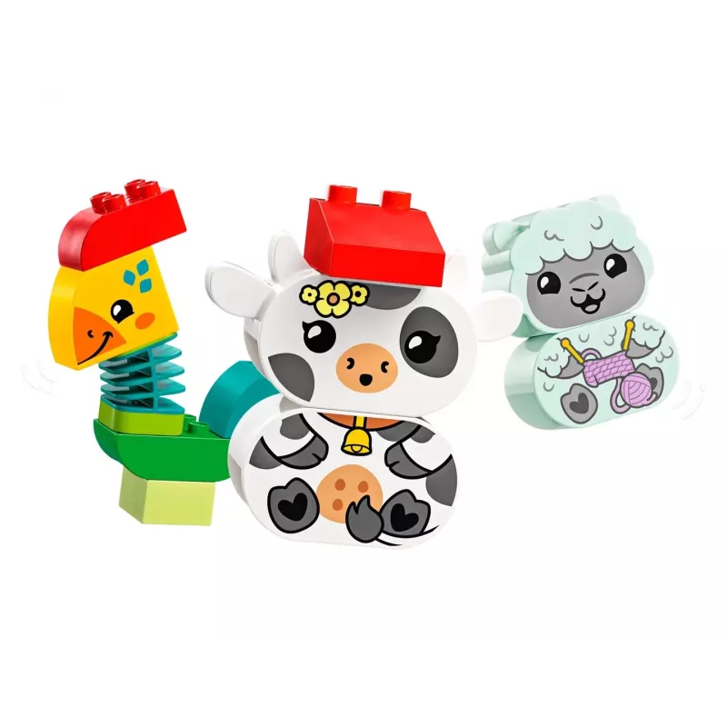 Konstruktorius LEGO DUPLO Gyvūnų traukinys 10412 — 19 dalių, nuo 1,5 metų, 170×60×430 mm