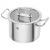 Puodų rinkinys ZWILLING 65120-005-0 — 5 vnt. nerūdijančio plieno prikaistuviai, dangčiai, tinkami orkaitei ir indaplovei, neprideganti danga, maks. 200°C