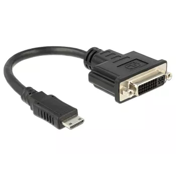 Vaizdo laido adapteris DeLOCK 65564 0,2 m HDMI Type C DVI-D juodas