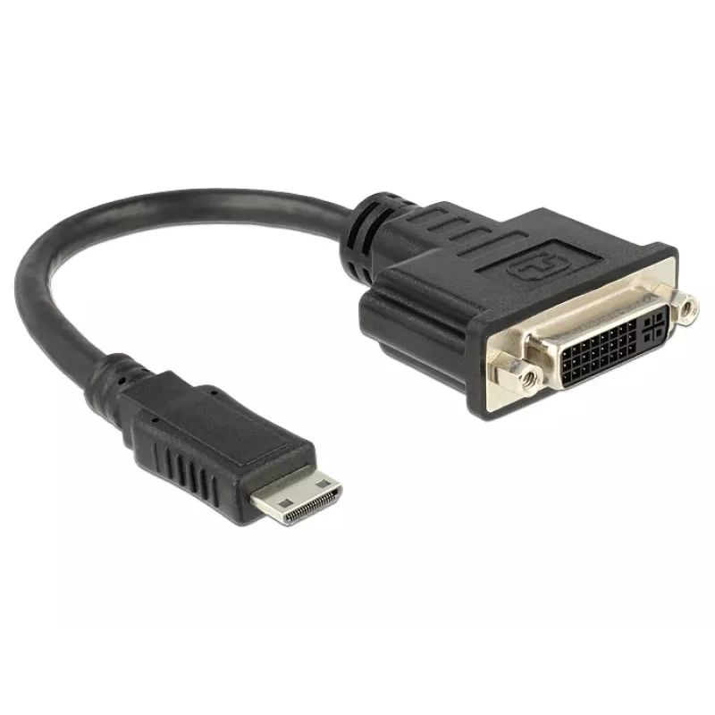 Vaizdo laido adapteris DeLOCK 65564 0,2 m HDMI Type C DVI-D juodas