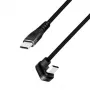LOGILINK CU0190 kabelis USB 2.0 Type-C C/M kampuotas į USB-C/M aliuminis juodas 1 m