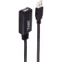 USB laidas ShiverPeaks BS13-26085 15 m USB A Juodas USB 2.0