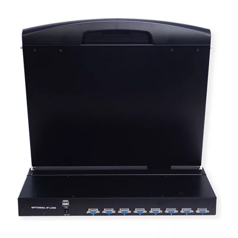 Stovo konsolė VALUE 26.99.0123, 17 colių (43,2 cm) LCD, 1280×1024, 1U, prancūziška klaviatūra, juoda
