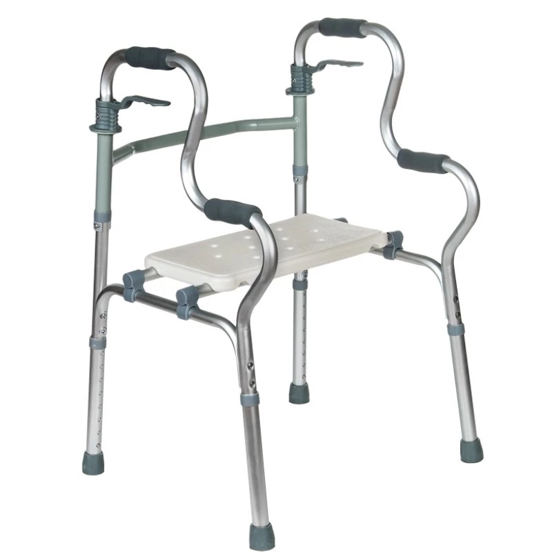 Reabilitacinis vaikštynė REHA FUND RF-133 3in1, aliuminio/plieno rėmas, reguliuojamas aukštis 81–99 cm, 2 ratai, sėdynė, maks. apkrova 100 kg