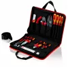 Knipex kompaktiškas elektrinis įrankių krepšys – juodas – raudonas – poliesteris – 8 kišenės – 410 mm – 290 mm – 60 mm (00 21 11)