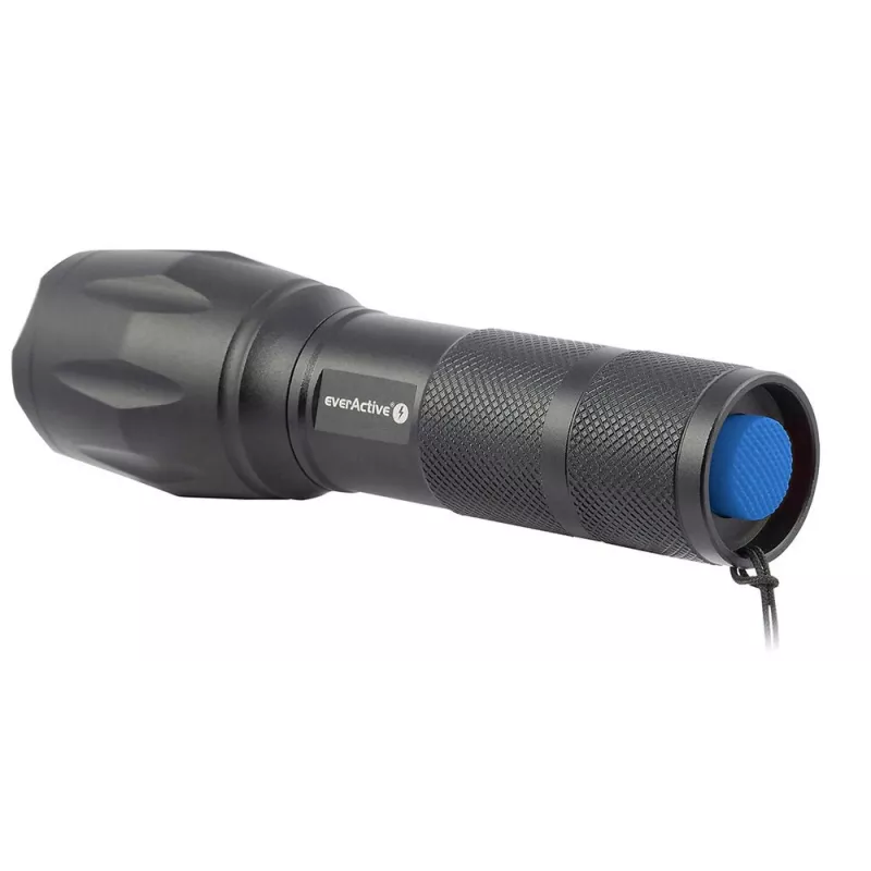 Žibintuvėlis everActive FL600 — 600 lm, 10 W, aliuminio korpusas, IPX4, 130 mm, 3×AAA, raudonas