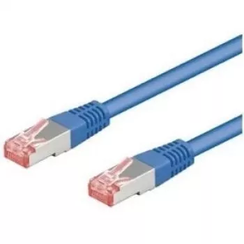 Wentronic Goobay CAT 6 komutacinis kabelis, S/FTP (PiMF), mėlynas, 0,5 m - CCA vario mišinys (95462)