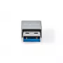 „Nedis“ USB-A adapteris USB 3.2 Gen 1 | USB-A kištukas | USB-C™ lizdas | 5 Gbps | nikeliuotas | juodas | dėžutė (CCGB60925GY)