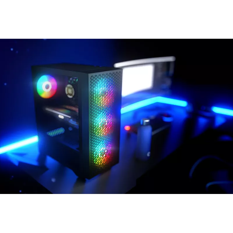 Logic DART PRO ARGB MIDI USB-C PC korpusas juodas