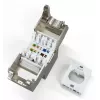 Digitus CAT 6A kompaktiškas „keystone“ modulis ekranuotas, montavimas be įrankių, 8 vnt.