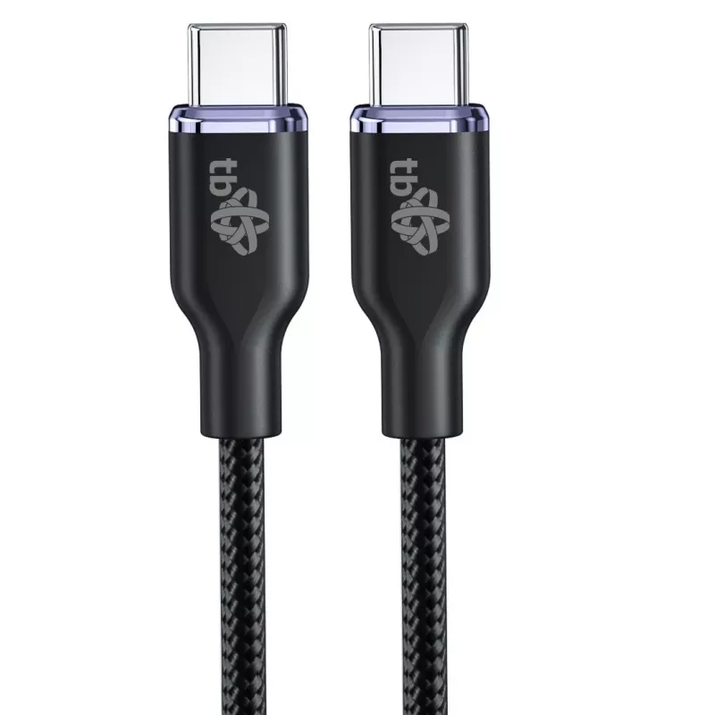 USB C - USB C 60 W Glamour laidas 1,5 m juodas