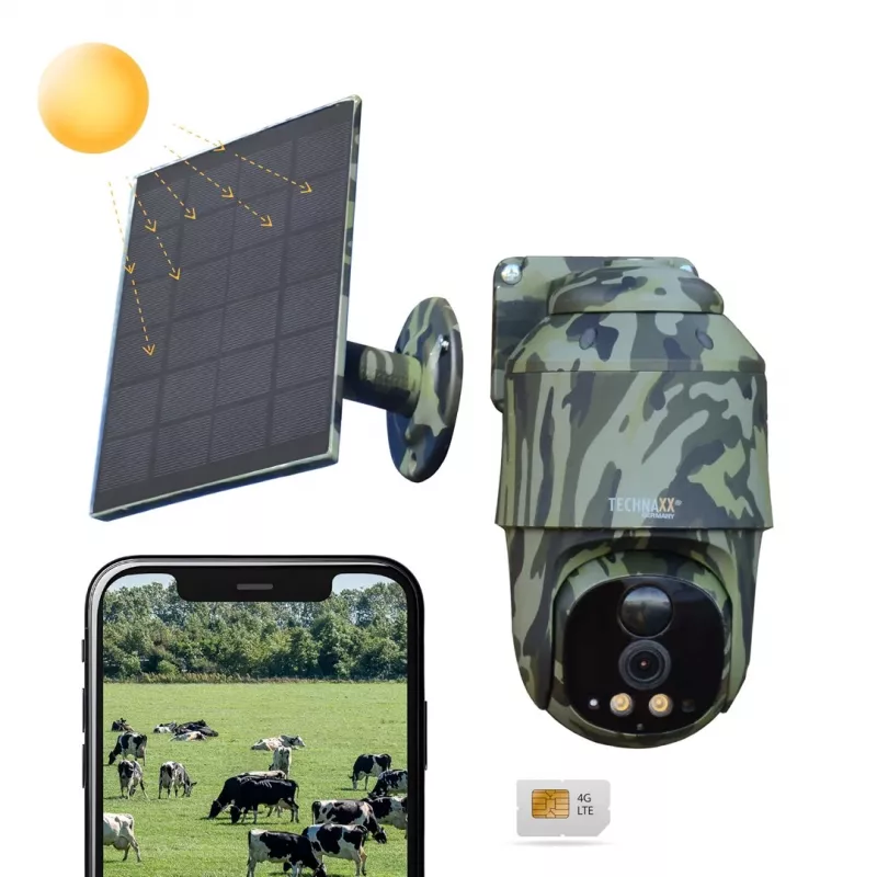 Technaxx 4G PT Dome TX-290 su saulės baterija