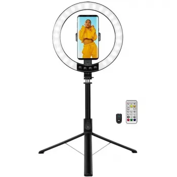 LogiLink išmaniojo telefono žiedinė lemputė su asmenukių lazda / trikoju, DM 20cm (AA0156)