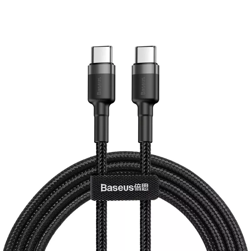 USB laidas Baseus Cafule 2m USB C Juoda Pilka