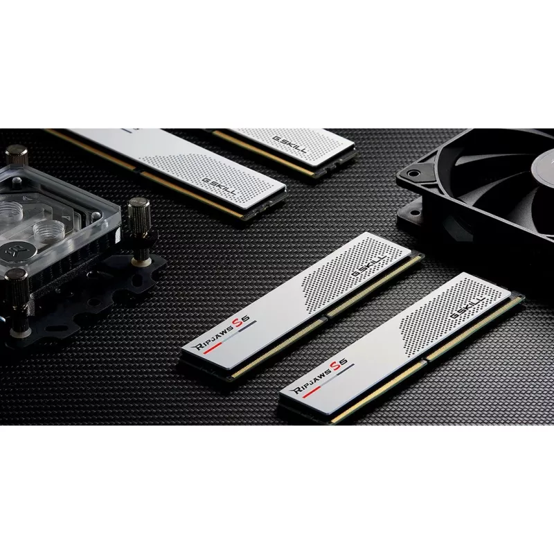 DIMM 64 GB DDR5-5600 (2x 32 GB) Dual-Kit, atmintinė balta, F5-5600J3636D32GX2-RS5W, Ripjaws S5, INTEL XMP