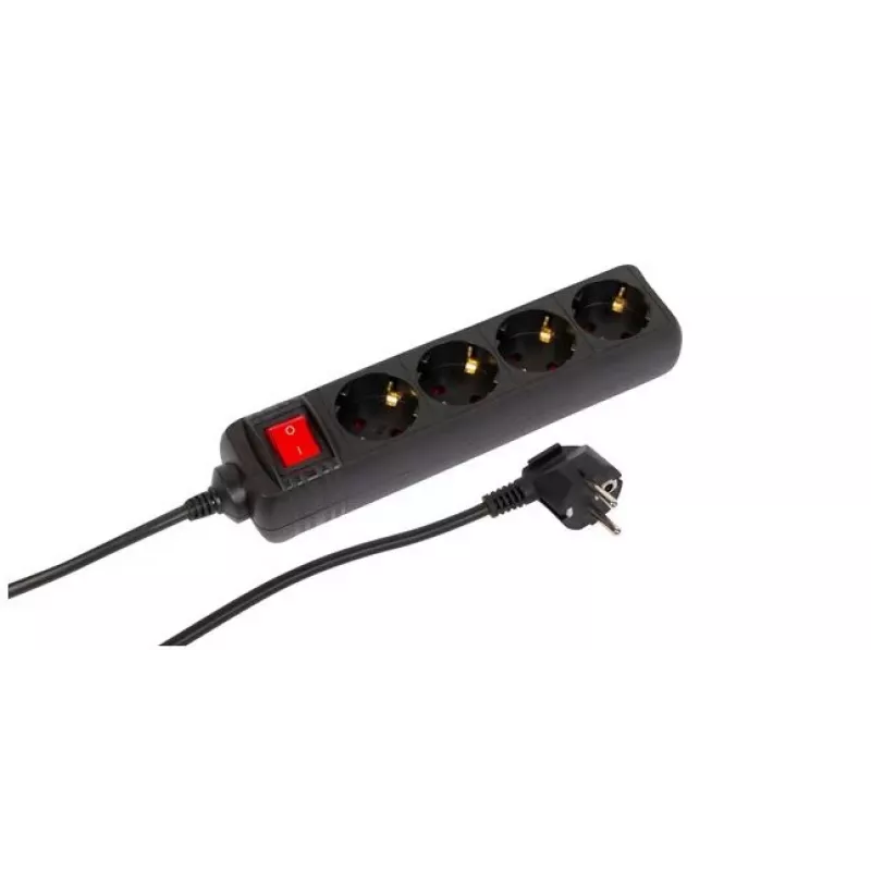 Microconnect MC-GRU0043BS maitinimo ilgintuvas 3 m 4 kintamosios srovės lizdai(-ų) Vidinis Juoda