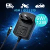 Baterijos įkroviklis QOLTEC modelis 52660 — 6V/12V, 6W įkrovimo blokas