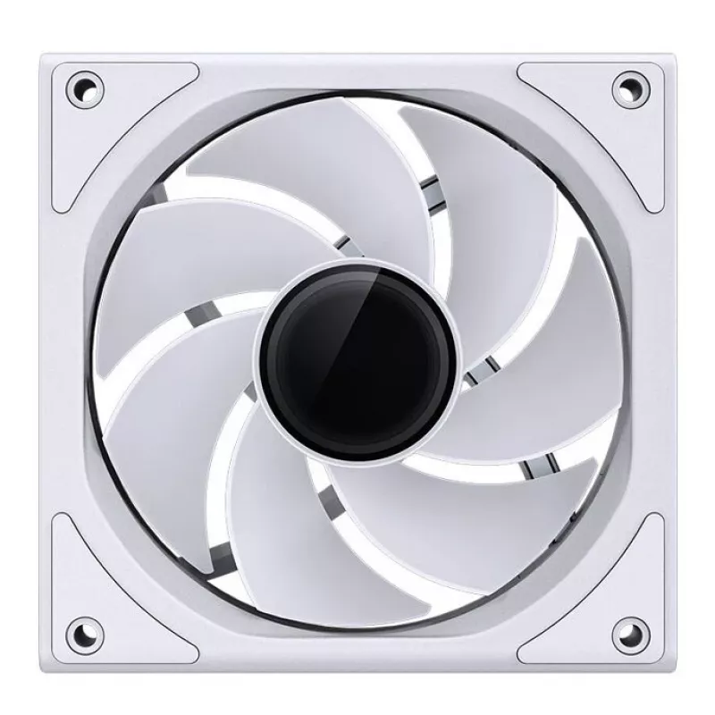 120 mm korpuso ventiliatorius Jonsbo ZK-120W Reverse ARGB White, 120 mm PWM, aptrauktas kabelis