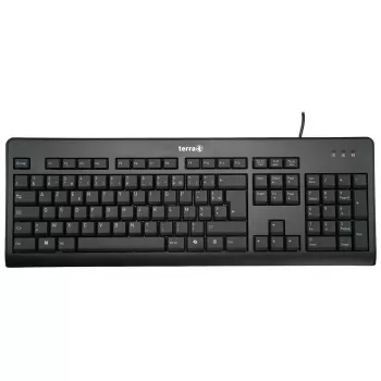 Klaviatūra Wortmann AG TERRA 1500 — Viso dydžio USB QWERTZ, prancūziškas išdėstymas, juoda, pelė komplekte