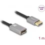 DeLOCK DisplayPort ilginimo laidas 8K 60 Hz 1 m pilkas metalinis be skląsčio