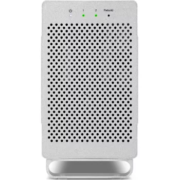 HDD dėklas OWC Mercury Elite Pro Dual baltas 2× 3,5 colio SATA diskams, RAID 0/1/SPAN, USB Type‑B