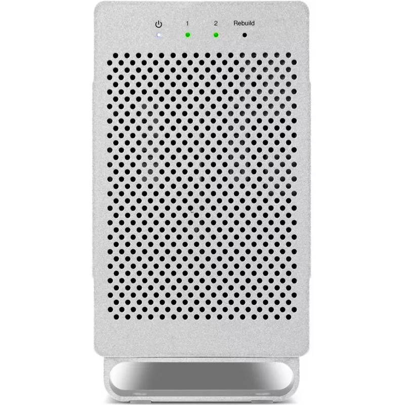 HDD dėklas OWC Mercury Elite Pro Dual baltas 2× 3,5 colio SATA diskams, RAID 0/1/SPAN, USB Type‑B