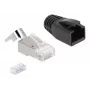 DeLOCK 66903 vielos jungtis RJ-45 juoda metalinė kištukas 25 vnt.