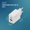 AC vidaus USB GaN įkroviklis DIGITUS DA-10301 — 30W, 1× USB-C, 1× USB-A, 100–240V, balta