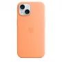 Apple iPhone 15 Silicone Case with MagSafe - Oranžinė Sorbet